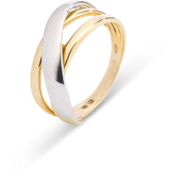 MONZARIO 1125-R BIC 14K. BICOLOR GOUDEN RING