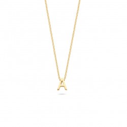 BLUSH 3155YGO_A GEELGOUDEN COLLIER MET LETTER A