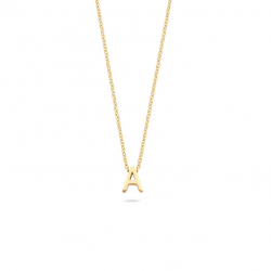 BLUSH 3155YGO_A GEELGOUDEN COLLIER MET LETTER A