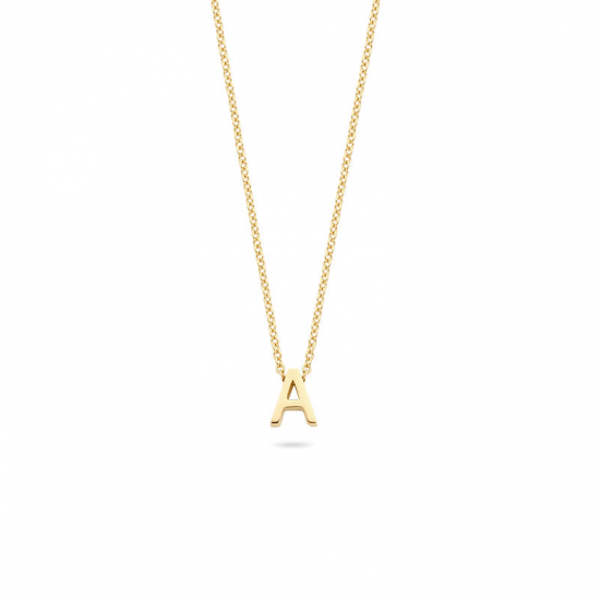 BLUSH 3155YGO_A GEELGOUDEN COLLIER MET LETTER A