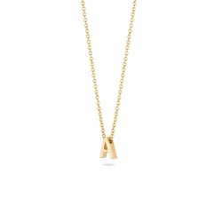 BLUSH 3155YGO_A GEELGOUDEN COLLIER MET LETTER A