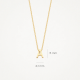 BLUSH 3155YGO_A GEELGOUDEN COLLIER MET LETTER A