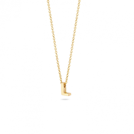 BLUSH 155Y3GO_L GEELGOUDEN COLLIER MET LETTER L