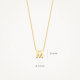 BLUSH 3155YGO_M GEELGOUDEN COLLIER MET LETTER M