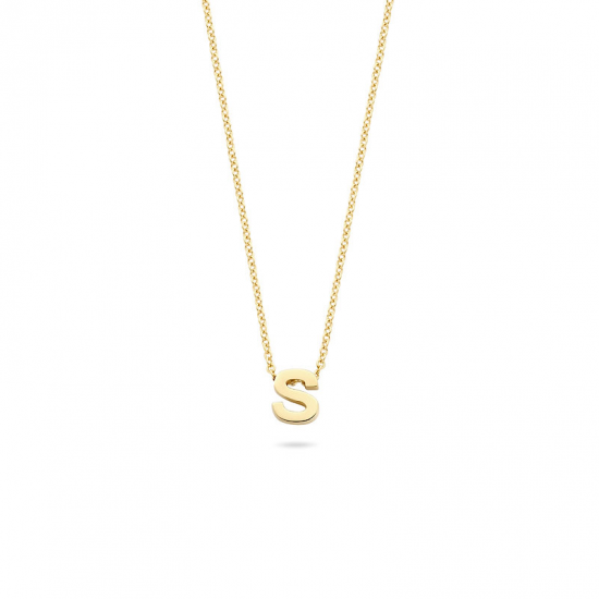 BLUSH 155Y3GO_S GEELGOUDEN COLLIER MET LETTER S