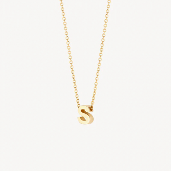 BLUSH 155Y3GO_S GEELGOUDEN COLLIER MET LETTER S