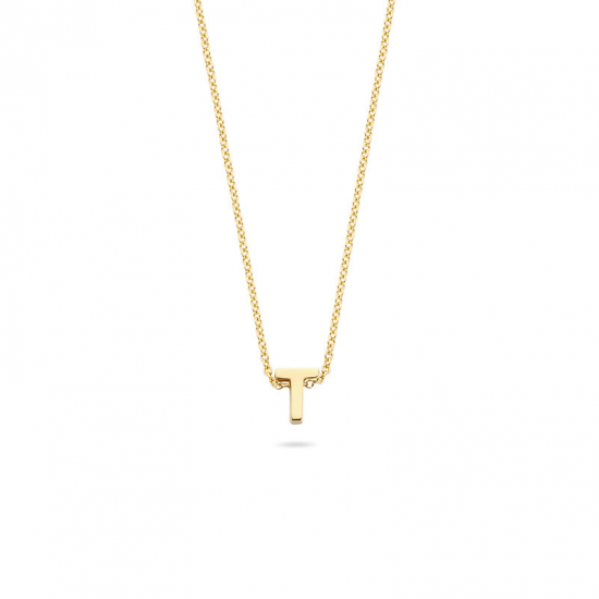 BLUSH 155Y3GO_T GEELGOUDEN COLLIER MET LETTER T