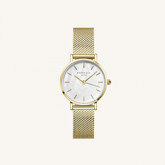 ROSEFIELD SMGMG-S06 DAMESHORLOGE STAAL SMALL EDIT MOP MESH GOLD