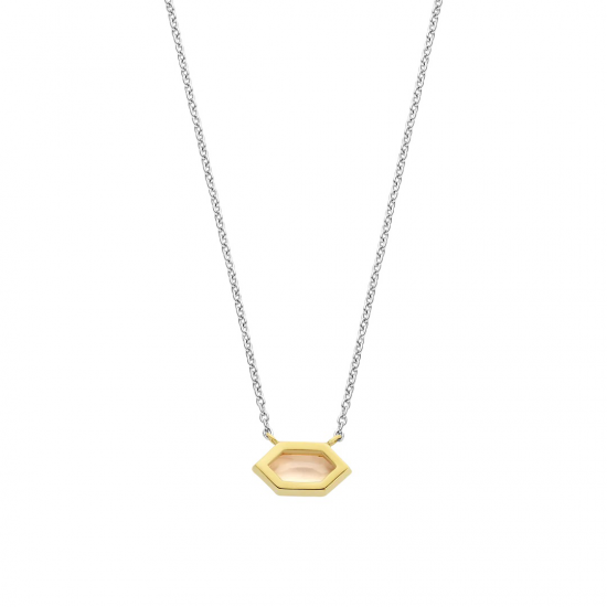 TI SENTO 34041NU ZILVER VERGULD COLLIER MET ZIRKONIA