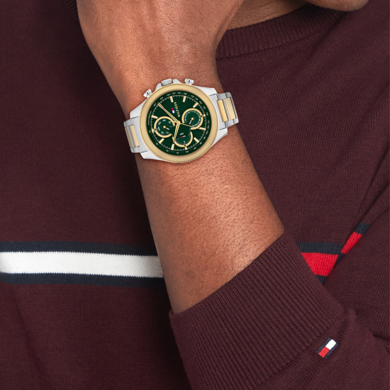 TOMMY HILFIGER TH1792080 HERENHORLOGE BICOLOR STAAL CLARK TOMMY HILFIGER TH1792080 HERENHORLOGE BICOLOR STAAL CLARK