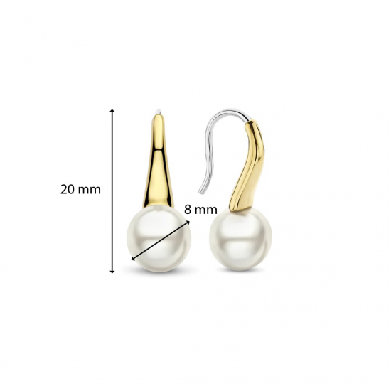 TI SENTO 7937YP ZILVER VERGULD OORHANGERS PAREL