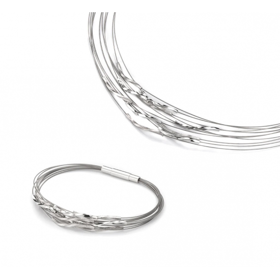 GALA DESIGN J0150 STALEN COLLIER MET ZILVEREN ELEMENTEN SONIC SQUARE GALA DESIGN J0150 STALEN COLLIER MET ZILVEREN ELEMENTEN SONIC SQUARE