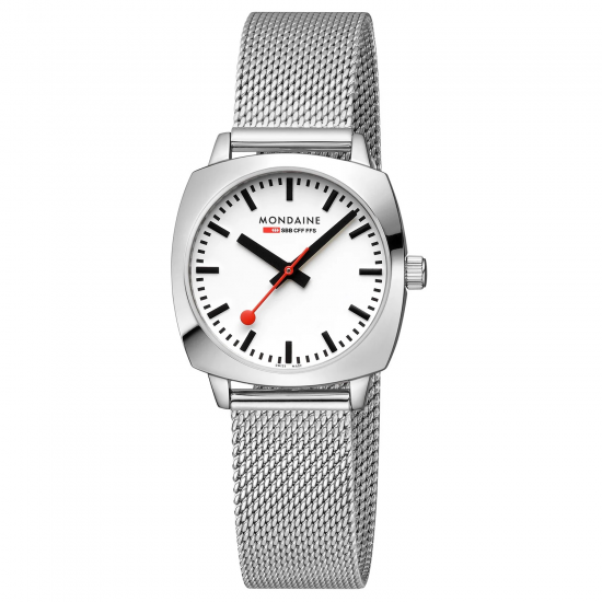 MONDAINE MSL.31110.SM DAMESHORLOGE STAAL 31MM. PETITE CUSHION