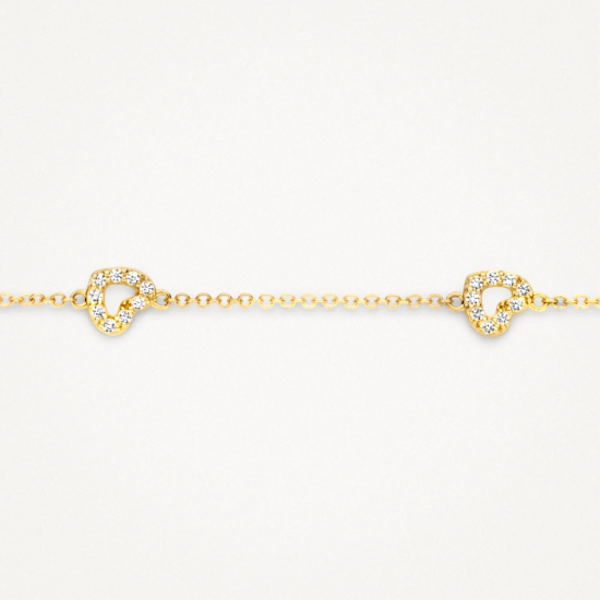 BLUSH 2211YZI GOUDEN ARMBAND MET ZIRKONIA HARTJES