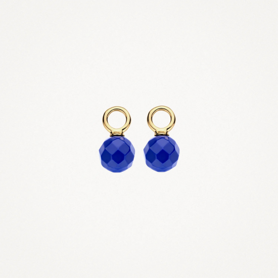 BLUSH 9046YLA GEELGOUDEN AANHANGERS MET LAPIS LAZULI