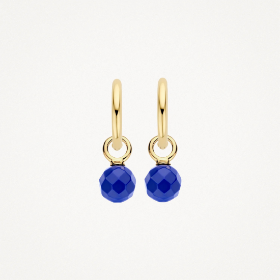 BLUSH 9046YLA GEELGOUDEN AANHANGERS MET LAPIS LAZULI