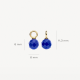 BLUSH 9046YLA GEELGOUDEN AANHANGERS MET LAPIS LAZULI