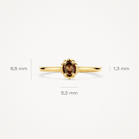 BLUSH 1227YSQ GEELGOUDEN RING ROOKKWARTS