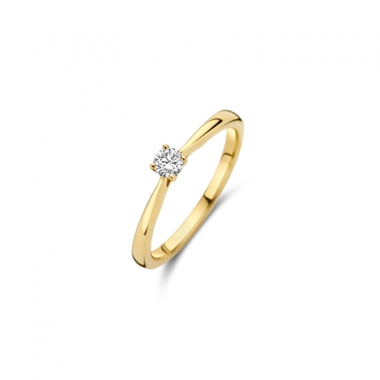 BLUSH LG1000Y GEELGOUDEN RING MET LAB GROWN DIAMOND 0.15CT