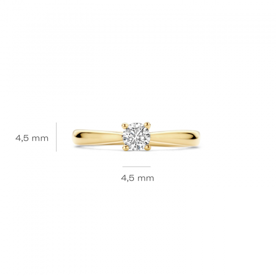 BLUSH LG1002Y GEELGOUDEN RING MET LAB GROWN DIAMOND 0.35CT