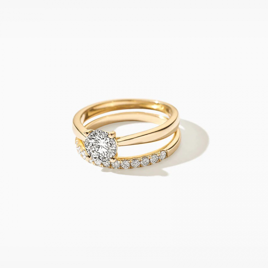 BLUSH LG1013Y GEELGOUDEN RING MET LAB GROWN DIAMOND 0.32CT