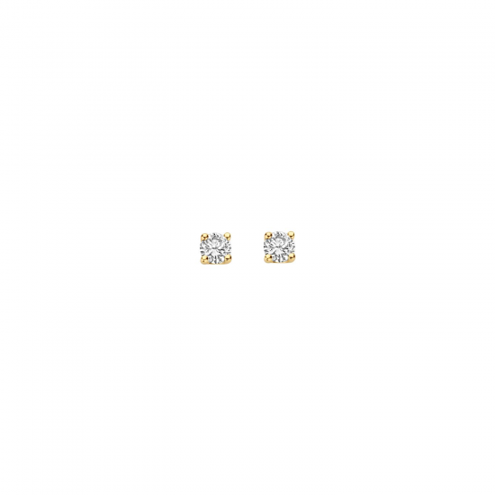 BLUSH LG7000Y GEELGOUDEN OORKNOPPEN MET LAB GROWN DIAMOND 0.20CT