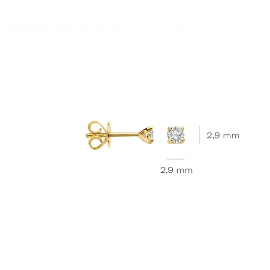 BLUSH LG7000Y GEELGOUDEN OORKNOPPEN MET LAB GROWN DIAMOND 0.20CT BLUSH LG7000Y GEELGOUDEN OORKNOPPEN MET LAB GROWN DIAMOND 0.20CT