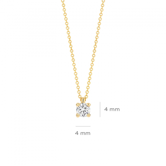 BLUSH LG3001Y GEELGOUDEN COLLIER MET LAB GROWN DIAMOND HANGER 0.20CT