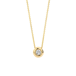 BLUSH LG3006Y GEELGOUDEN COLLIER MET LAB GROWN DIAMOND HANGER 0.15CT