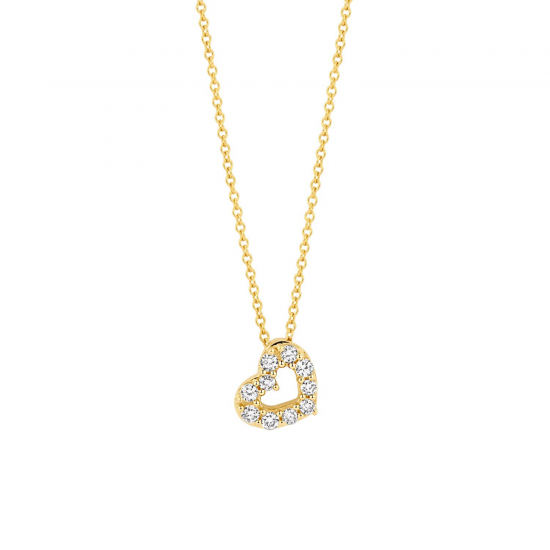 BLUSH LG3000Y GEELGOUDEN COLLIER MET LAB GROWN DIAMOND HARTHANGER 0.14CT