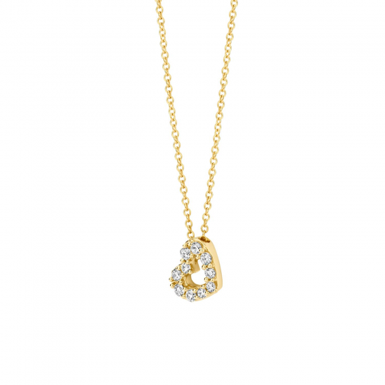 BLUSH LG3000Y GEELGOUDEN COLLIER MET LAB GROWN DIAMOND HARTHANGER 0.14CT