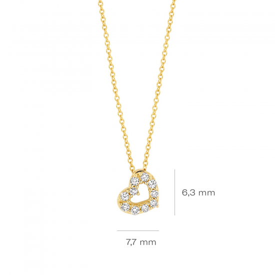 BLUSH LG3000Y GEELGOUDEN COLLIER MET LAB GROWN DIAMOND HARTHANGER 0.14CT BLUSH LG3000Y GEELGOUDEN COLLIER MET LAB GROWN DIAMOND HARTHANGER 0.14CT