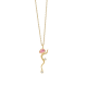 RABINOVICH 80302354 VERGULD ZILVEREN COLLIER MET ROZE TOPAAS PINK WILLOW