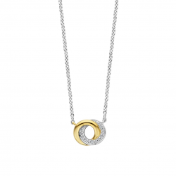 TI SENTO 3915ZY ZILVEREN COLLIER BICOLOR ZIRKONIA