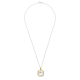 TI SENTO 6828MW ZILVER VERGULD COLLIER MET HANGER PARELMOER-ZIRKONIA