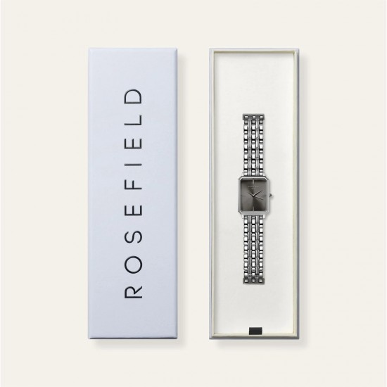 ROSEFIELD OGSSS-O80 DAMESHORLOGE OCTAGON GREY STEEL SILVER