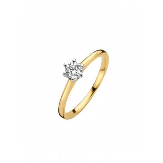 BRILJANT 707291015 14 KARAAT GOUDEN SOLITAIR RING MET DIAMANT