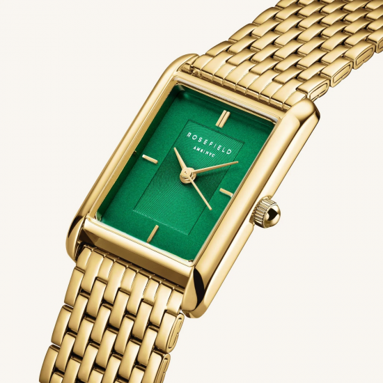 ROSEFIELD HEGSG-H05 DAMESHORLOGE HEIRLOOM EMERALD DIAL STEEL GOLD