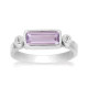RABINOVICH 80703002 ZILVEREN RING MET AMETHIST EN ZIRKONIA PETITE OCTAGON