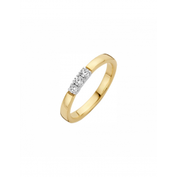 BRILJANT 706110515 14 KARAAT GOUDEN MEMOIRE RING MET DIAMANT