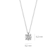 BLUSH LG3003W WITGOUDEN COLLIER MET LAB GROWN DIAMOND HANGER 0.45CT