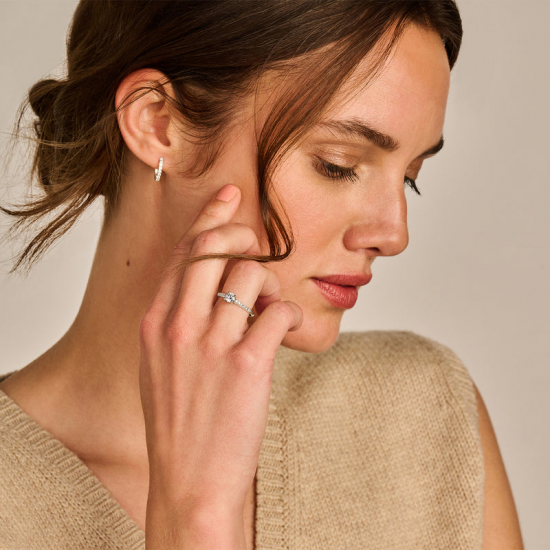 BLUSH LG1001W WITGOUDEN RING MET LAB GROWN DIAMOND 0.25CT