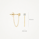 BLUSH 7344YZI GEELGOUDEN OORKNOPPEN ZIRKONIA