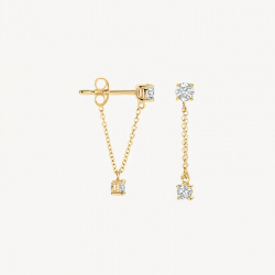 BLUSH 7346YZI GEELGOUDEN OORKNOPPEN ZIRKONIA
