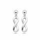 HUISCOLLECTIE 1337637 ZILVEREN OORHANGERS GERHODINEERD INFINITY