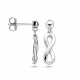 HUISCOLLECTIE 1337637 ZILVEREN OORHANGERS GERHODINEERD INFINITY