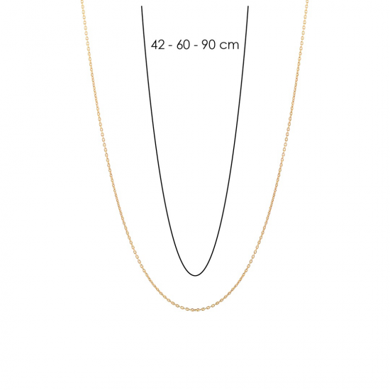 TI SENTO 3933SY-60 ZILVER VERGULD ANKER COLLIER