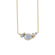 RABINOVICH 77102321 VERGULD ZILVEREN COLLIER MET MAANSTEEN, TOPAAS EN ZIRKONIA BLUE MOON