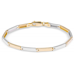 MONZARIO 867-A BIC 14K. GOUDEN ARMBAND BICOLOR FANTASIE SCHAKEL