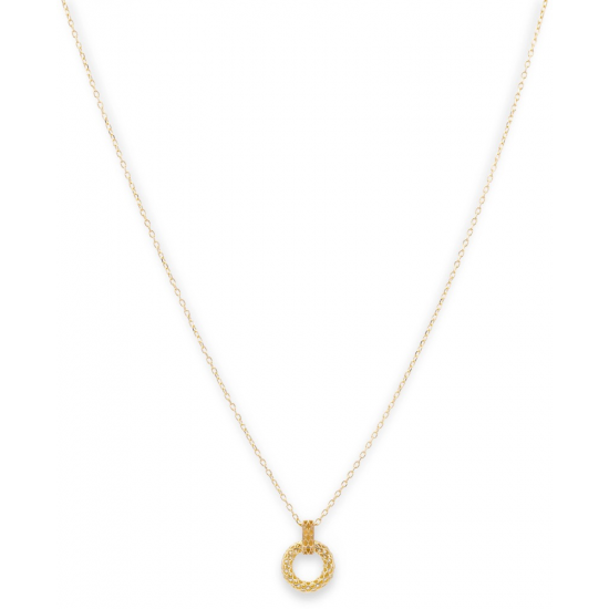 MONZARIO 1483-C GEEL 14K. GEELGOUDEN COLLIER MET HANGER